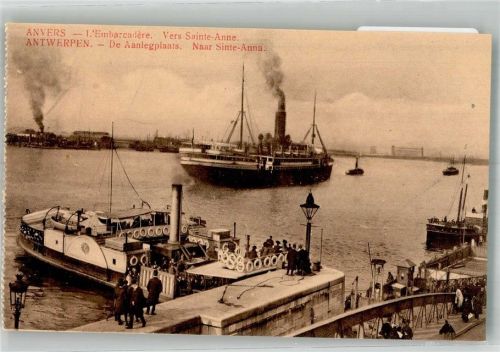Antwerpen Hafen Anlegeplatz Naar Sinte-Anna