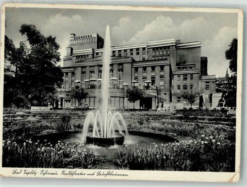 Lazne Teplice nad Becvou 1940 Stadttheater leuchtbrunnen