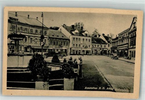 Amstetten WK II Adolf Hitler Platz Omnibus Auto