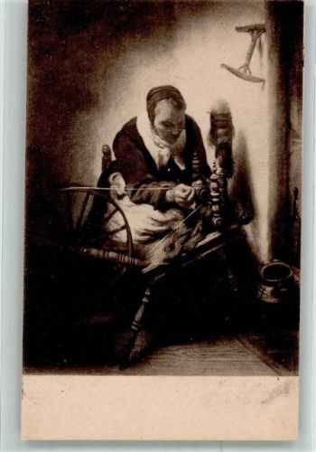 sign. Maes Nicolaes Die Spinnerin