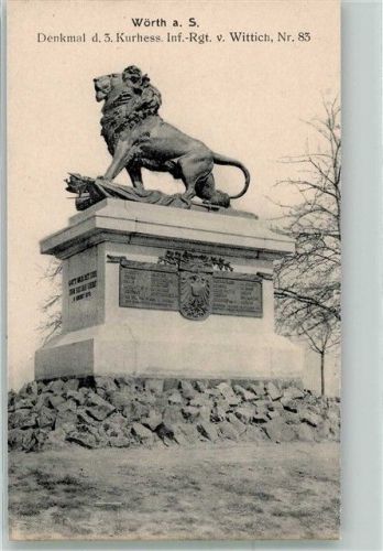 Woerth Denkmal des 3. Kurhessischen Inf.-Regt. Von Wittich Nr. 83 Reichseinigungskriege