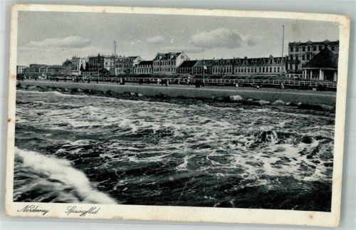 Norderney 1938 Springflut vor der Strandpromenade Verlag Stengel & Co. 46137