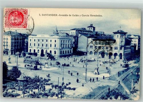 Santander Straßenbahn Auto Avenida de Galan Garcia Hernandez Marke bildseitig