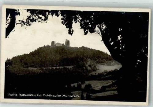 Schönau 1934 Burg Ruine Ruttenstein