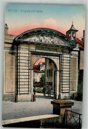 Dieuze 1916 Eingang zur Saline Zensurstempel