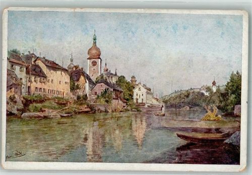 Waidhofen sign. Pendl,E. Torturm Künstlerkarte B.K.W.I.