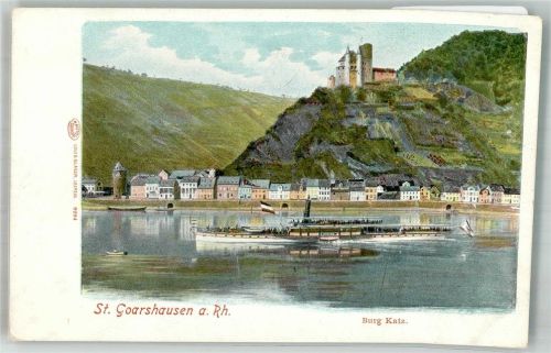 St. Goarshausen Burg Katz Raddampfer Udine