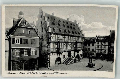 Hanau WK II Altstädter Rathaus Brunnen