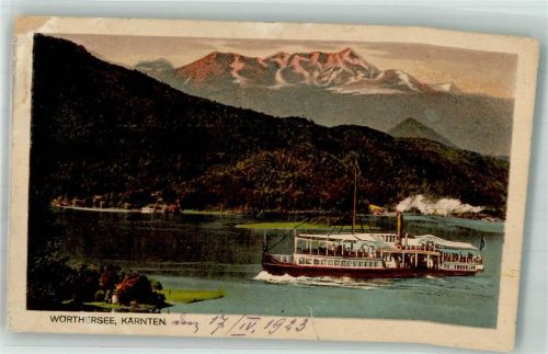Klagenfurt 1923 Dampfschiff Wörthersee