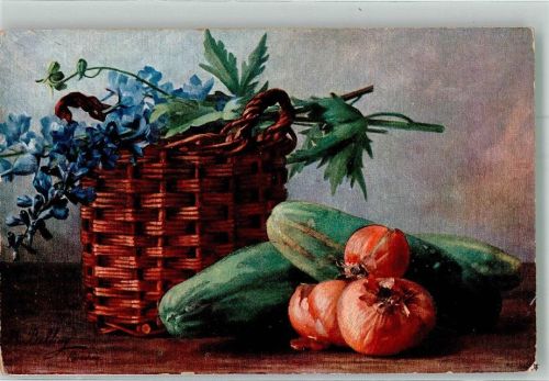 Stillleben mit Gemüse u. Blumen H.K.C.M. Serie 369