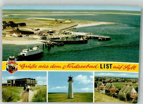 List Fliegeraufnahme vom Hafen Leuchtturm Strandhalle Sylt