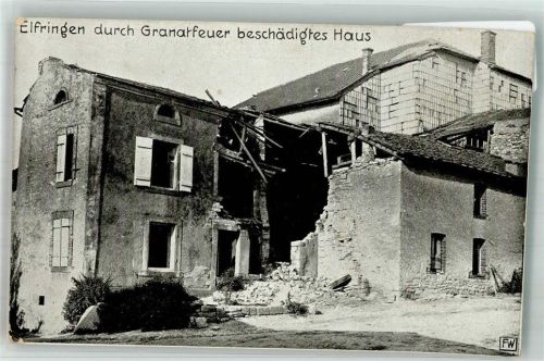 Avricourt 1917 Feldpost WK I Bayer.Minenwerferkomp. 3 Nr. 798 Trümmer