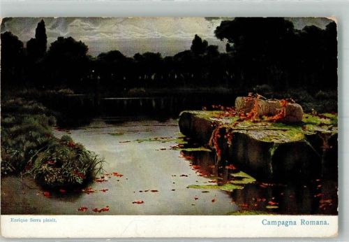 1908 sign. Serra Enrique Campagna Romana Marke Egenes Ser. 1/11