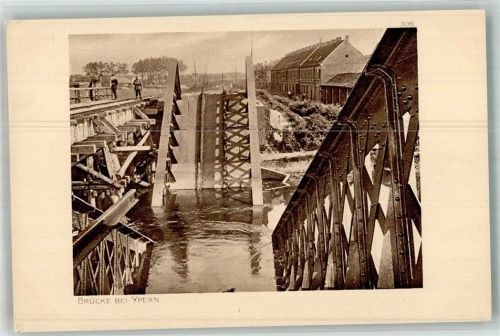 Ypres WK I 1914/15 zerstörte Brücke