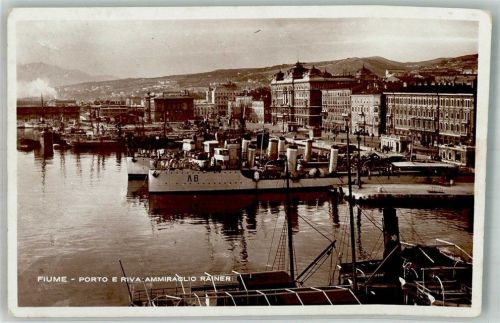 Rijeka 1937 Hafen Riva Ammiraglio Rainer