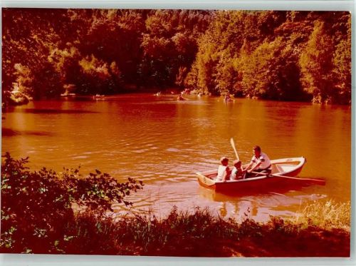 Edenkoben am Hilschweiher im Edenkobener Tal Ruderboot