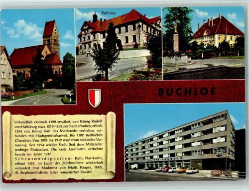 Buchloe Rathaus Kirche Bank 4-Bildaufnahme