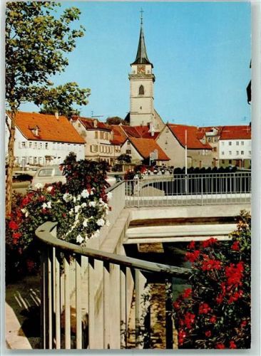 Metzingen Lindenplatz mit Martinskirche