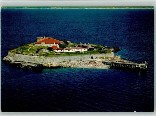 Trondheim Fliegeraufnahme Munkholmen Festung Kloster