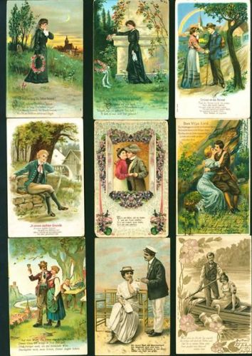 kurz Gedichte Lot mit 19 AK, alles Prägedrucke, ca. 1902-1916: überwiegend gute Erhaltung, größtenteils gelaufen