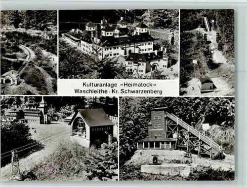 Waschleithe Kulturanlage Heimateck Standseilbahn Erdmannsdorf Schloß und Kirche Augustusburg Fichtelbergschanze mit Sessellift Altes Fichtelberghaus Alte Fichtelbergschanze Miniatur Mehrfachaufnahme