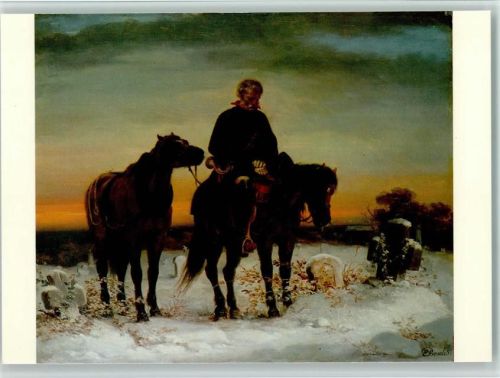 Postilliongrab um 1855 Ölgemälde von Ernst Bosch