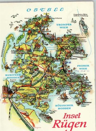Insel Hiddensee Riesenkarte