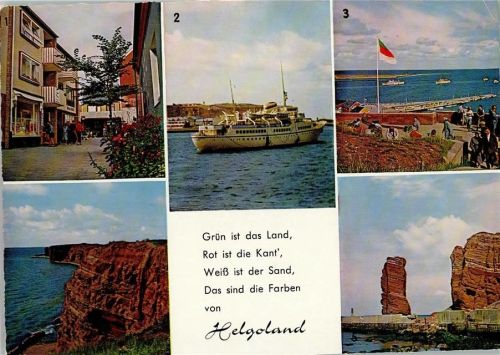 Helgoland Seebäderschiff auf der Reede Nordhorn Lange Anna Bremer Straße