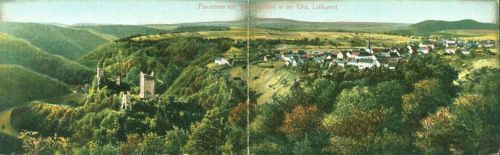 Manderscheid Panorama, Lithographie 1908