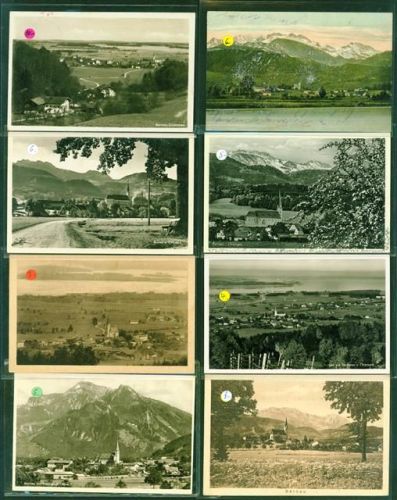 Bernau Lot mit 13 AK, 1905-1934 wenige danach; gute Erhaltung, größtenteils gelaufen