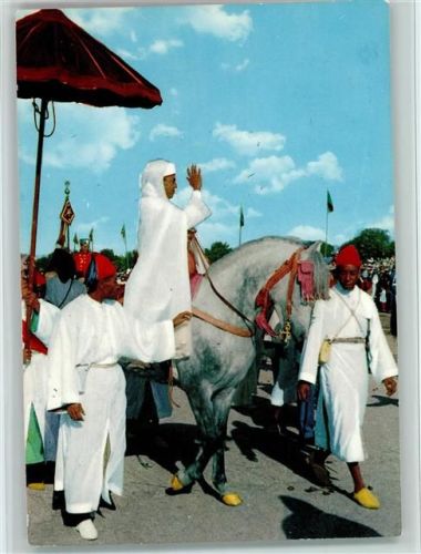 Scheich Majestät Hassan II auf einem Hengst AKU2