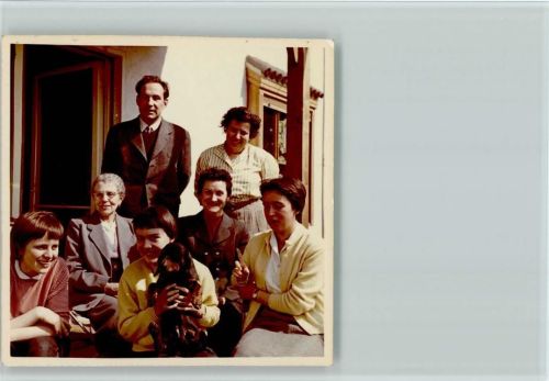 Dackel mit seiner Familie Foto 1958