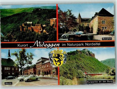 Nideggen Burg Burghof Markt Rurpartie an der Burg AKU2