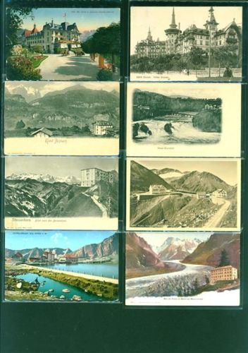 Hotels Schweiz (überwiegend Berghotels) Lot mit 20 AK, ca. 1899-1920: teils mit Gebrauchsspuren, teils gelaufen