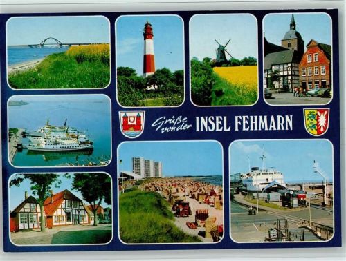Fehmarn Fehmarnsundbrücke Fähre Strand Leuchtturm Windmühle Kirche St. Nikolai