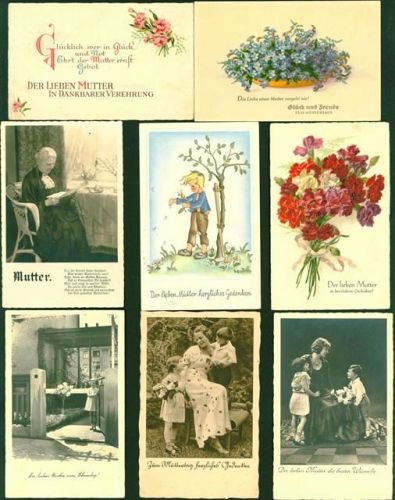 Muttertag Lot mit 11 AK 3x Mini Bilder, ca. 1925-1980; überwiegend gute Erhaltung, teils gelaufen