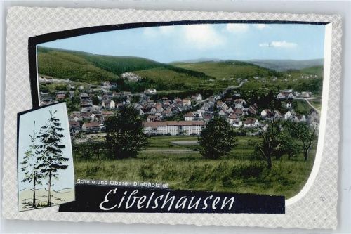 Eibelshausen Schule Baum Feld Haus Berg