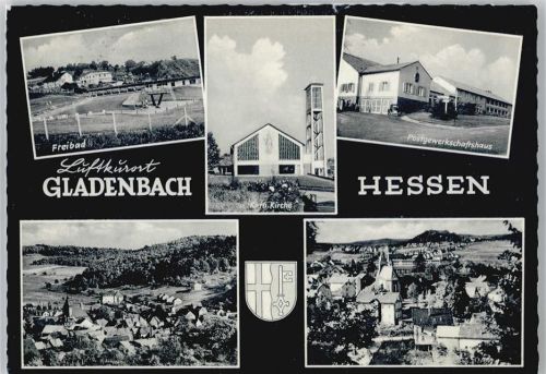 Gladenbach Schwimmbad, Kirche, Postgewerkschaftshaus