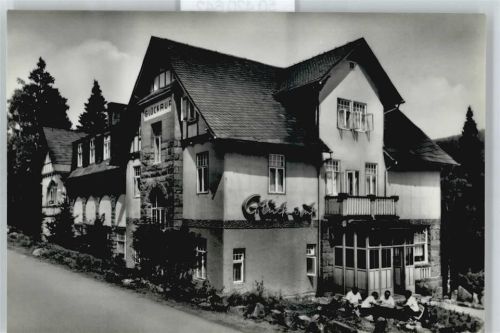 Schierke Erholungsheim Straße Balkon Baum