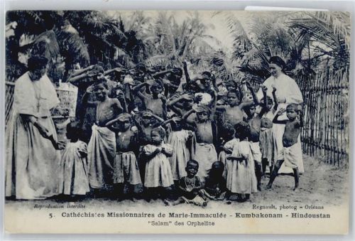 Eingeborene , kath. Missionare , Kumbakonam