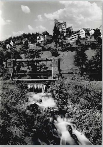 Berneck Gasthof Pension zum Rössle Berg Wiese Baum