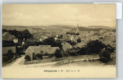 Elbingerode Kirche Haus Straße Zaun Baum