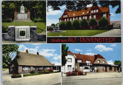 Alt Duvenstedt Haus Wiese Baum Denkmal Zaun