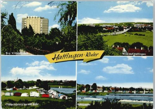Hattingen Fluss Camping Krankenhaus Feld