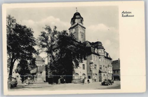 06556 O4730 Artern /Unstrut - Rathaus, Brunnen