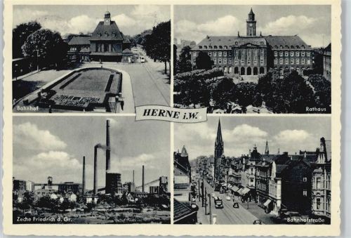 Herne Bahnhof, Rathaus, Zeche, Bahnhofstraße