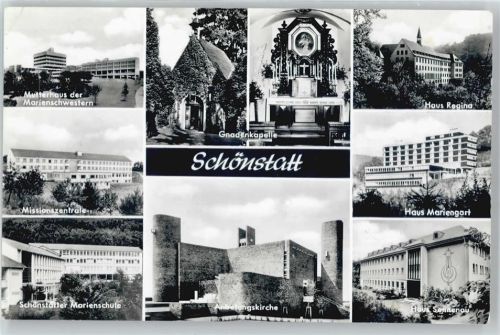 Berg Schönstatt Gnadenkapelle, Mutterhaus der Marienschwestern, Missionszentrale, Marienschule, Haus Sonnenau, Haus Regina, Haus Mariengart