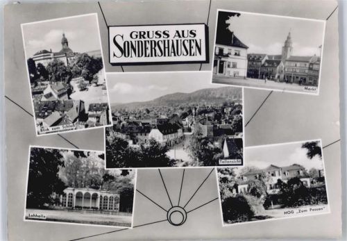 Sondershausen Schloss, Markt, Lohhalle, HOG Zum Possen
