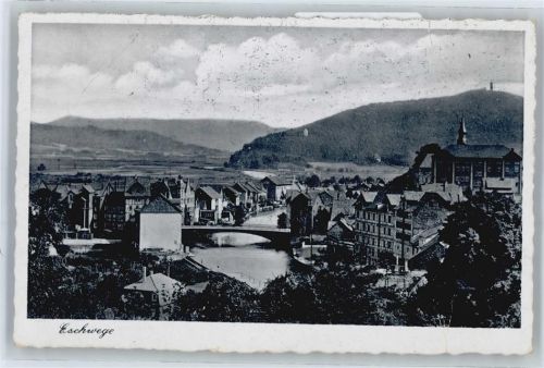 Eschwege Panorama Fluss Brücke Berg