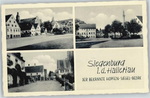 Siegenburg Marktplatz, Mariensäule, Kirche